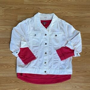 Sz 14 Tradition White Denim Jacket